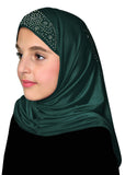 Wholesale 1 Dozen Aiyah Amira Hijab GIRL'S 1 piece Lycra with Rhinestones