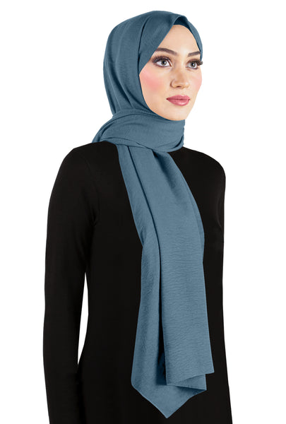 French blue color Payitaht brand turkish shawl hijab wrap