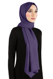 Purple Women's Cotton Jazz Hijab Shawl Wraps