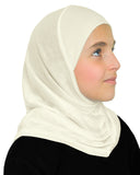 MEDIUM Girl's Amira Hijab 1 piece Cotton Pull On Headscarf Ages 6 & UP