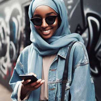 Women's Jazz Hijab Headscarf Shawl Wraps Large 75" x 29" Rectangle