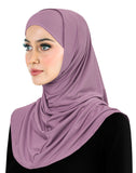 Lilac Lycra Amira hijab khatib 2 piece set includes hood and tube cap women's size