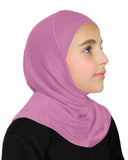 girls amira hijab cotton pull on instant headscarf in orchid pink