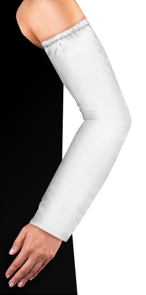 white arm sleeve covers plus size cotton