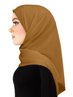 golden tan Salma Chiffon Square Scarf Hijab