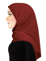 maroon Salma Chiffon Square Scarf Hijab