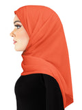 coral Salma Chiffon Square Scarf Hijab