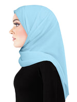 sky blue Salma Chiffon Square Scarf Hijab