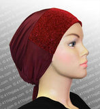 Wholesale Sparkle Hijab Caps with Ties CLOSEOUT CLEARANCE