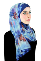 Stylish Mona Kuwaiti Hijabs with Wrap Shawl