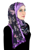 Stylish Mona Kuwaiti Hijabs with Wrap Shawl