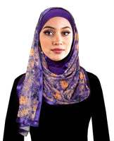 front view stylish mona kuwaiti hijab with wrap shawl
