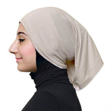 Women's Jersey Hijab Wrap Taupe Extra Long Soft Stretchy Cotton Shawl 72" x 28" & Matching Cap