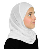 white hijab for muslim girls cotton 1 piece amira head scarf