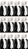 Wholesale 1 Dozen Women's Jazz Hijab in ALL WHITE  75" x 29" Rectangle