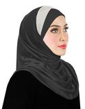 Women's Festive Amira Cotton Hijab 1 piece Color Pleats in Summer Fabric