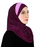 Women's Festive Amira Cotton Hijab 1 piece Color Pleats in Summer Fabric