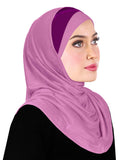 Women's Festive Amira Cotton Hijab 1 piece Color Pleats in Summer Fabric