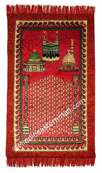 holy sites Prayer Rug in red