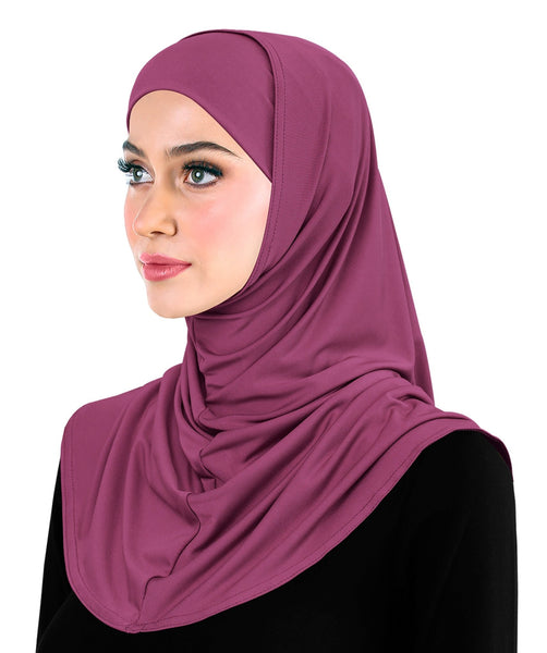women's amira hijab lycra 2 piece in fuchsia