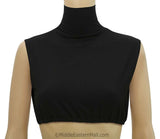 Wholesale Mock Turtleneck Dickey Cotton Crop Tops SMALL SIZE - Black and White