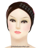 Wholesale Set of 6 JUNIOR SIZE Velvet Venetian Turban Hijab Caps one of each color