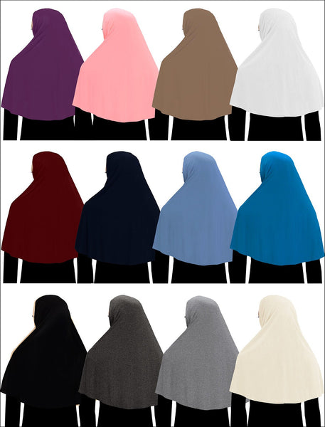 SMALL FACE OPENING WHOLESALE JUNIOR SIZE XL One Piece Cotton Hijab Amira 1 piece Elbow Length Hijab