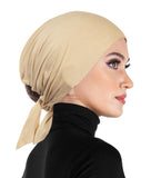 Cotton Bonnet Underscarf Hijab Caps with ties