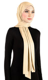 golden beige baby blue women's Cotton Jersey Hijab Extra Long Soft Stretchy Shawl 