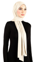 Cotton Jersey Hijab Extra Long Soft Stretchy Shawl 78" x 30" Rectangle