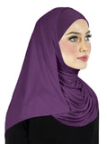 Perfectly Matched Color Cotton Hijab 3 piece set includes 1 each Shawl, Cap & Arm Sleeves 