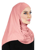 Perfectly Matched Color Cotton Hijab 3 piece set includes 1 each Shawl, Cap & Arm Sleeves 