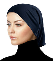 navy blue under scarf hijab cap in cotton