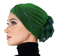 Wholesale Set of 3 Small Dazzle Hijab Cap Turbans in 3 colors