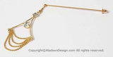 Chandelier Design Hijab Pin  # 7 in Gold - MiddleEasternMall