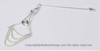 Chandelier Design Hijab Pin  # 8 Silver-tone - MiddleEasternMall