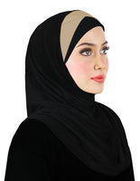 Festive Amira Cotton Hijab 1 piece Single Color Pleats - Junior Size
