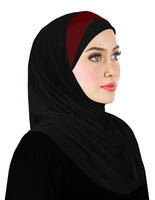 SMALL SIZE Wholesale 1 Dozen Festive Amira Cotton Hijab 1 piece Single Color Pleats - Junior Size
