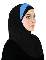 SMALL SIZE FESTIVE  Amira Cotton Hijab 1 piece Single Color Pleats - Junior Size