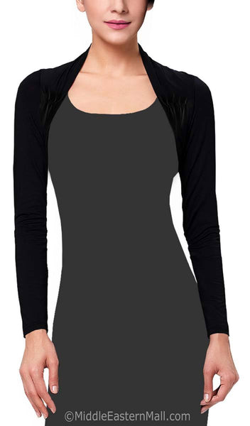 Women's Bolero Shrug in Black or White 1 Black & 1 White Women's Bolero Shrug in Black or White 1 Black & 1 White