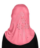 rhinestones on lycra 1 piece al amira girls hijab 