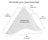 Wholesale 1 Dozen Girl's Lycra 1 piece Amira Hijab ALL WHITE