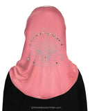 Heba Young Girl's Hijabs with Rhinestones Lycra 1 piece - CLOSEOUT CLEARANCE