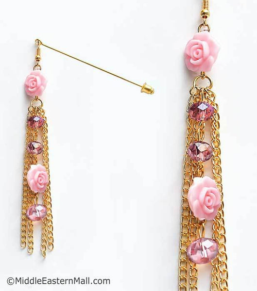 Double Rose Hijab Pin in #20 Pink