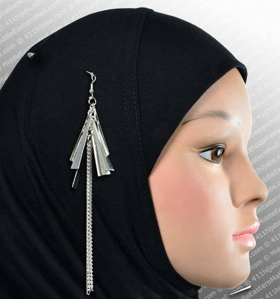 Asuka Hijab Pin  # 12 in Silver Tone - MiddleEasternMall