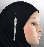 Marquise Hijab Pin # 13 in Silver Tone - MiddleEasternMall