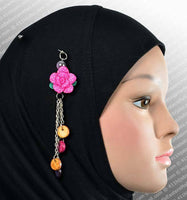 Rose Hijab Pin  # 9 in Pink - MiddleEasternMall