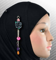 Rose Hijab Pin in #22 Black