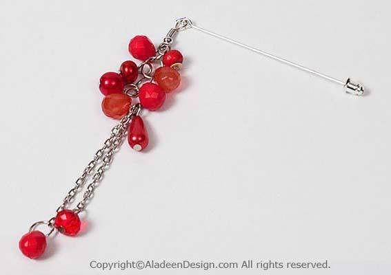 Ensemble Hijab Pin # 6 in Red – MiddleEasternMall