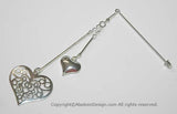 Heart Design Hijab Pin # 2 in Silver - MiddleEasternMall